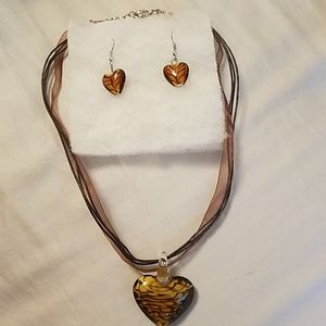 Earrings and necklace set
